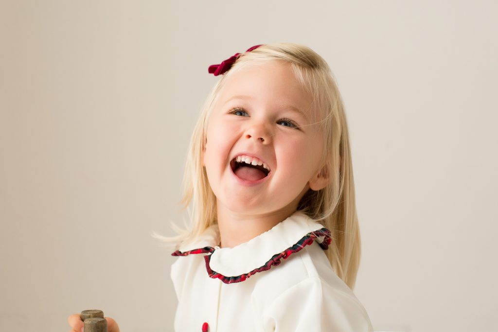 bambina foto in studio